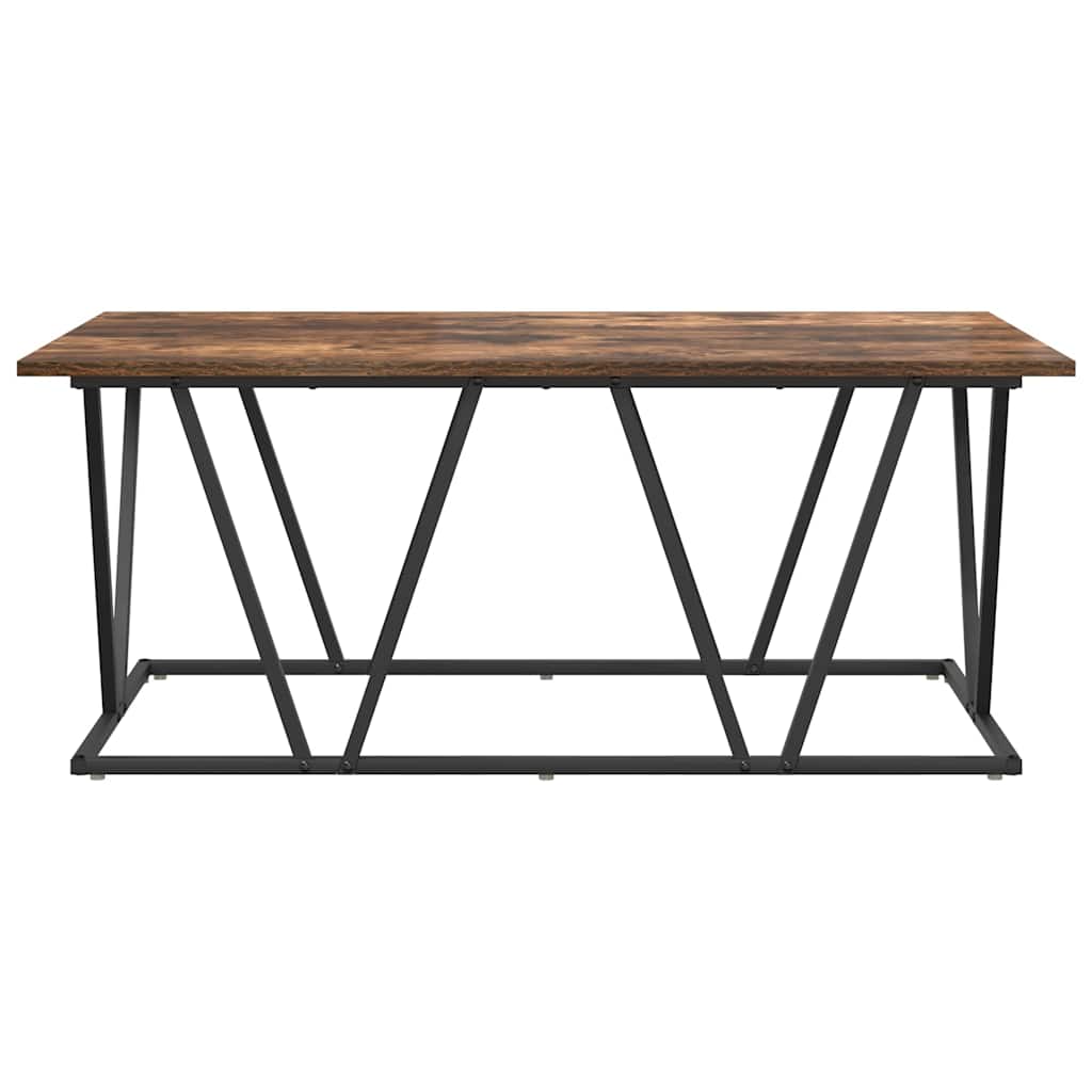 Kaffebord Røkt Eik 100 X 50 X 40 Cm Ingeniørtre Og Metall