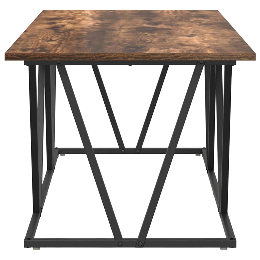 Kaffebord Røkt Eik 100 X 50 X 40 Cm Ingeniørtre Og Metall