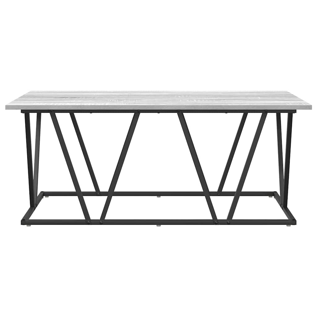 Kaffebord Grå 100 X 50 X 40 Cm Ingeniørtre Og Metall