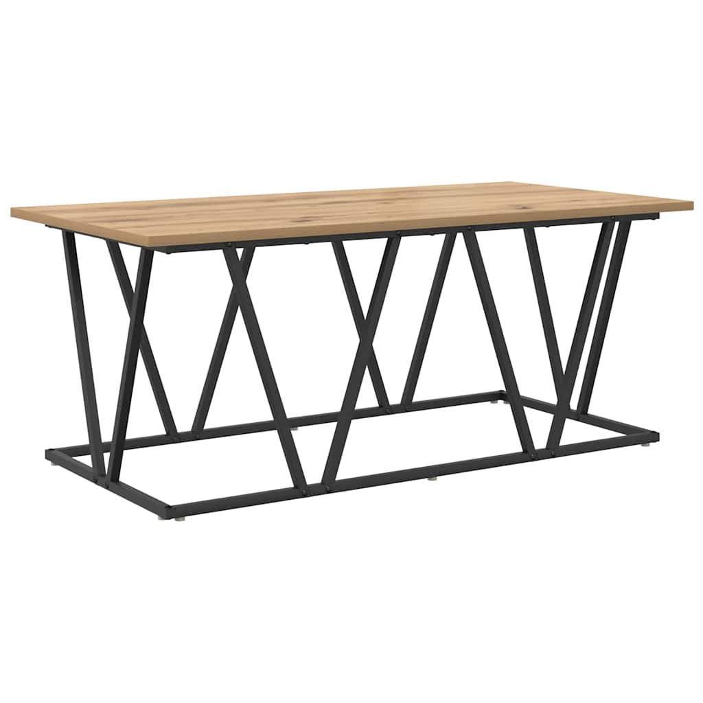 Kaffebord Artisan Eik 100 X 50 X 40 Cm Ingeniørtre Og Metall