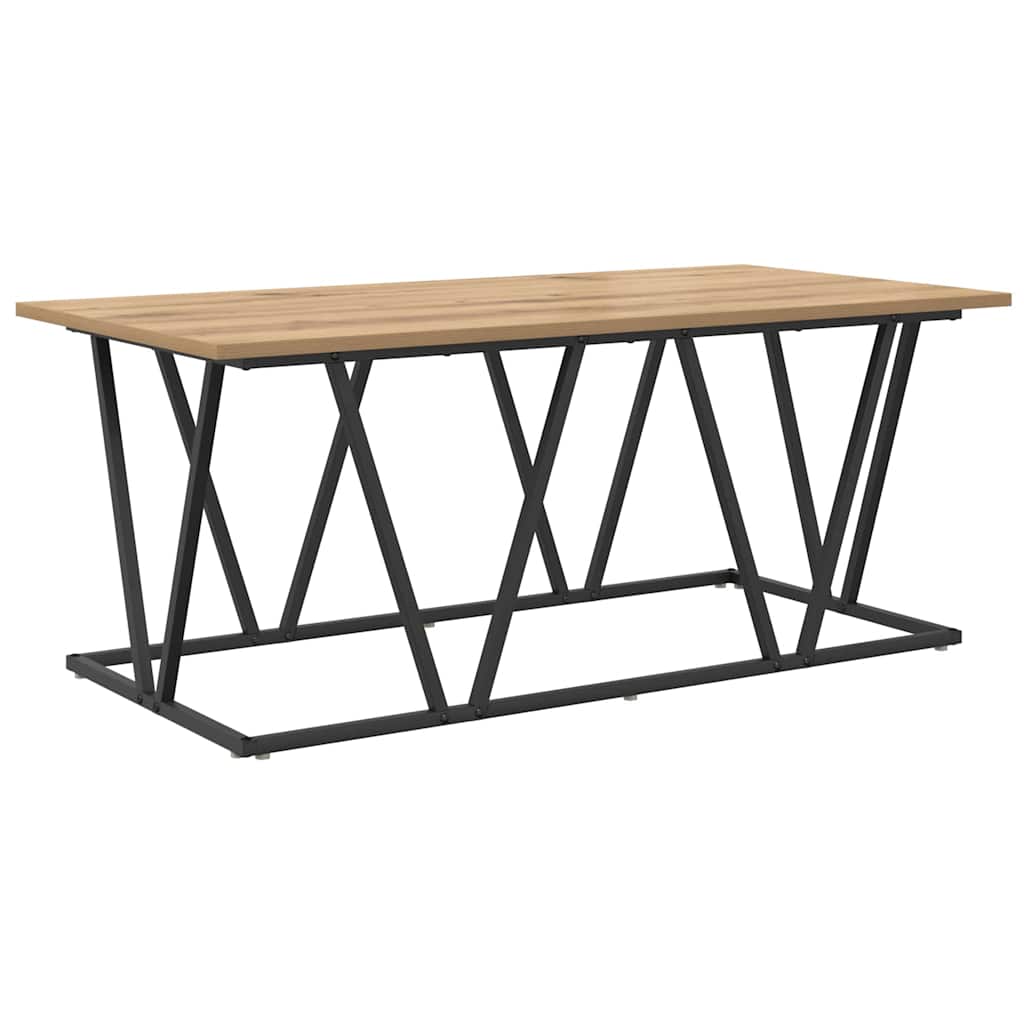 Kaffebord Artisan Eik 100 X 50 X 40 Cm Ingeniørtre Og Metall
