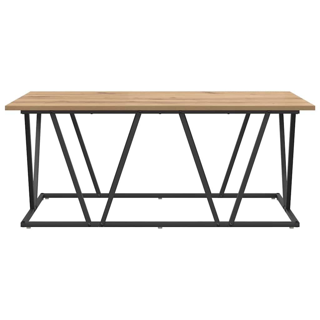 Kaffebord Artisan Eik 100 X 50 X 40 Cm Ingeniørtre Og Metall