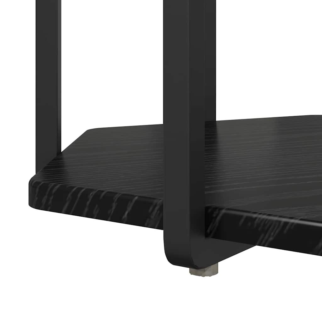 Sidebordssett Med Hylle 2 Pcs Svart Eik 50 X 50 X 50.5 Cm