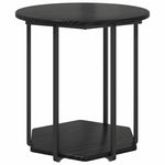 Sidebordssett Med Hylle 2 Pcs Svart Eik 50 X 50 X 50.5 Cm