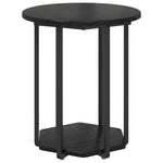Sidebordssett Med Hylle 2 Pcs Svart Eik 50 X 50 X 50.5 Cm