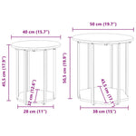 Sidebordssett Med Hylle 2 Pcs Svart Eik 50 X 50 X 50.5 Cm