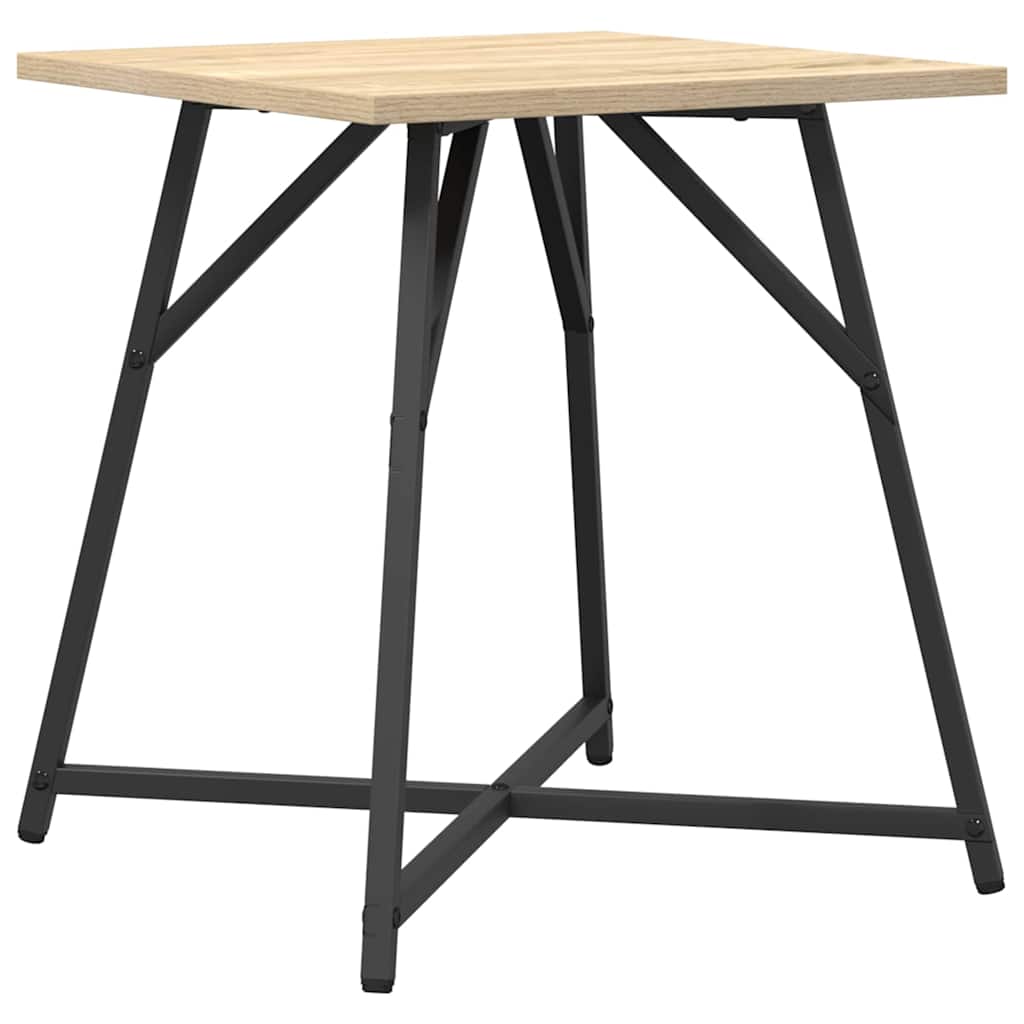 Sidebordssett 2 Pcs Sonoma Eik Og Svart 50 X 50 X 50 Cm