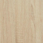 Sidebordssett 2 Pcs Sonoma Eik Og Svart 50 X 50 X 50 Cm
