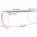 Spisebord Brun 200 X 90 X 75 Cm Solid Akasietre