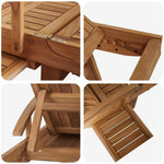 Solseng Med Pute Brun 195 X 59 X 78,5 Cm Massivt Teaktre