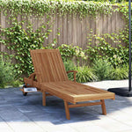 Solseng Med Pute Brun 195 X 59 X 78,5 Cm Massivt Teaktre