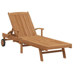 Solseng Med Pute Brun 195 X 59 X 78,5 Cm Massivt Teaktre