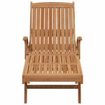 Solseng Med Pute Brun 195 X 59 X 78,5 Cm Massivt Teaktre