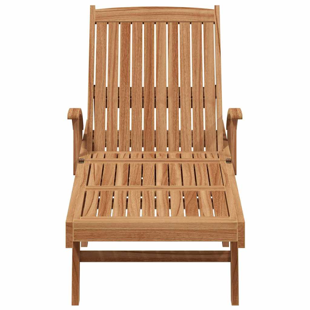 Solseng Med Pute Brun 195 X 59 X 78,5 Cm Massivt Teaktre