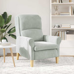 Lenestol Lysegrå 76 X 94 X 102 Cm Fløyel