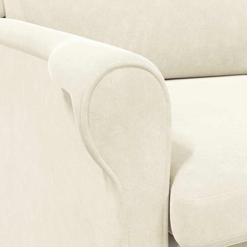 Lenestol Krem 76 X 94 X 102 Cm Fløyel