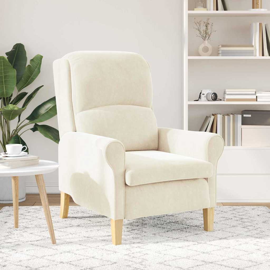 Lenestol Krem 76 X 94 X 102 Cm Fløyel