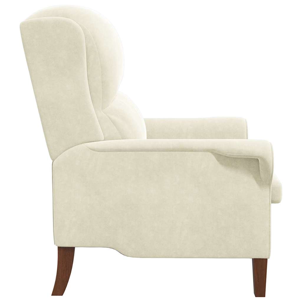 Lenestol Krem 76 X 94 X 102 Cm Fløyel
