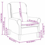 Lenestol Krem 76 X 94 X 102 Cm Fløyel