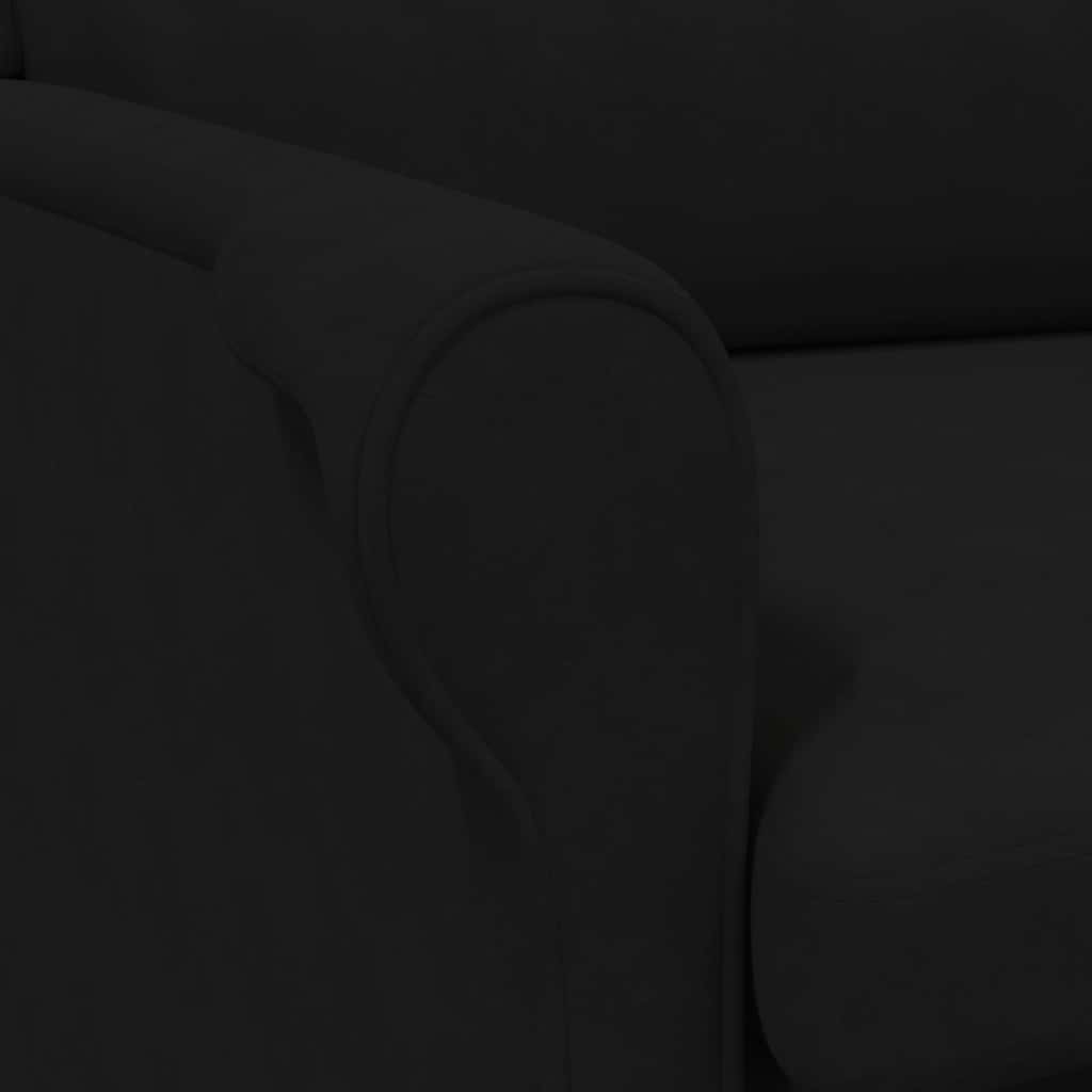 Lenestol Svart 76 X 94 X 102 Cm Mikrofiber