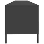 Tv-Benk Svart 202X39X43,5 Cm Kaldvalset Stål