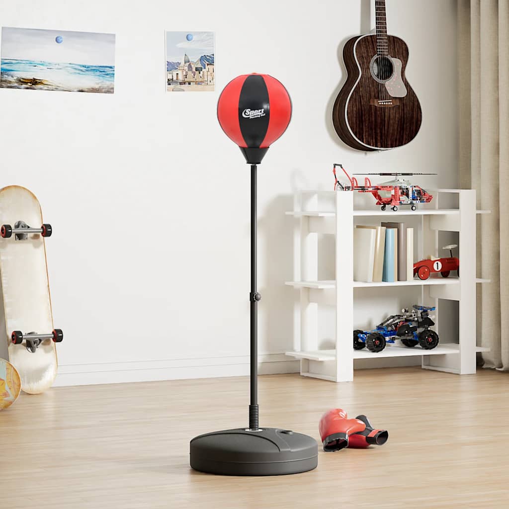 Bokseballsett Med Hansker Og Pumpe Justerbar Høyde 81-122 Cm