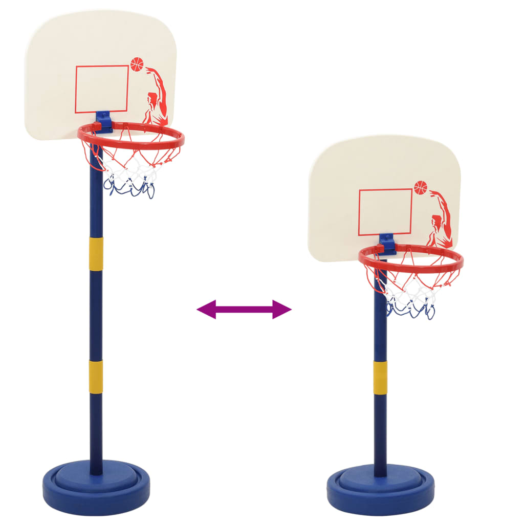 Basketballstativ Med Ball Og Pumpe Justerbar Høyde 90/121 Cm