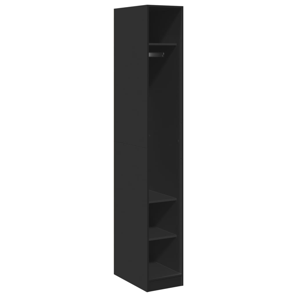 Garderobe Svart 30X50X200 Cm Konstruert Tre