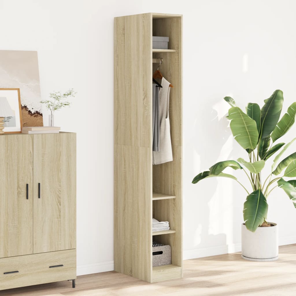 Garderobe Sonoma Eik 30X50X200 Cm Konstruert Tre