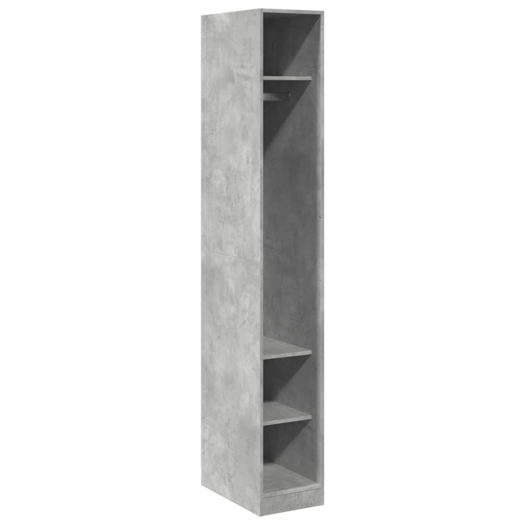 Garderobe Betonggrå 30X50X200 Cm Konstruert Tre
