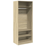 Garderobe Sonoma Eik 80X50X200 Cm Konstruert Tre