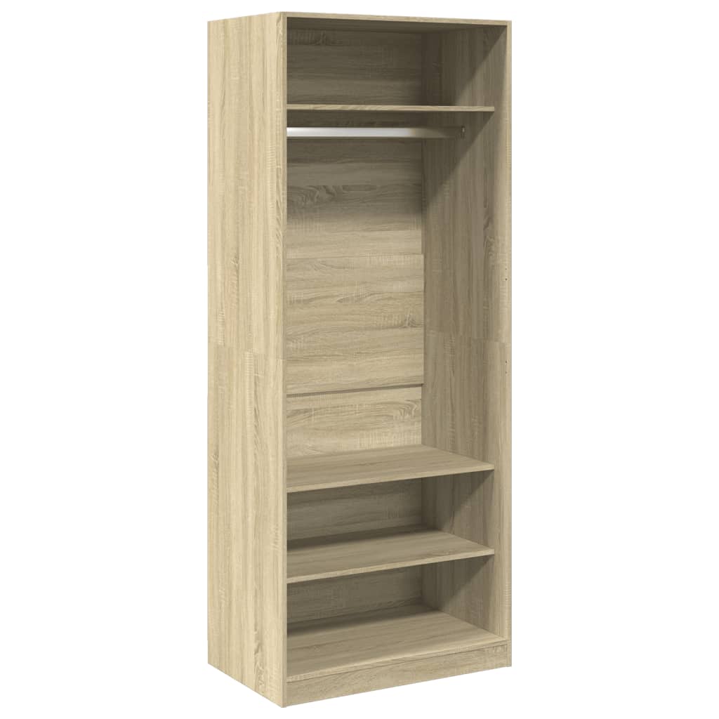 Garderobe Sonoma Eik 80X50X200 Cm Konstruert Tre