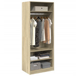 Garderobe Sonoma Eik 80X50X200 Cm Konstruert Tre