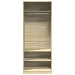 Garderobe Sonoma Eik 80X50X200 Cm Konstruert Tre