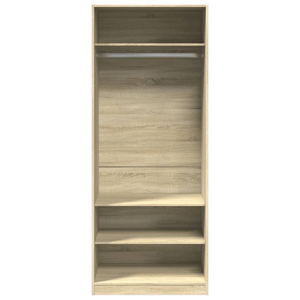 Garderobe Sonoma Eik 80X50X200 Cm Konstruert Tre
