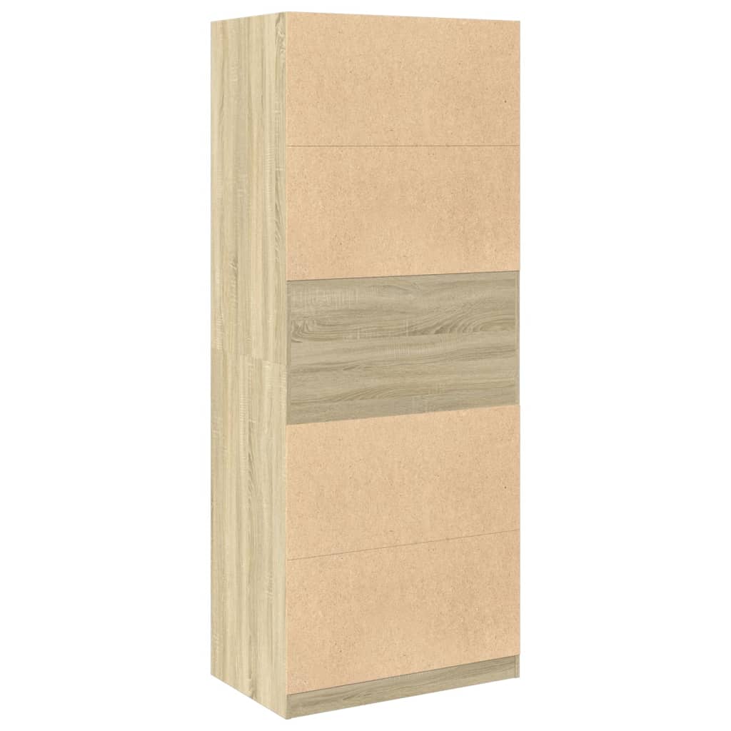 Garderobe Sonoma Eik 80X50X200 Cm Konstruert Tre