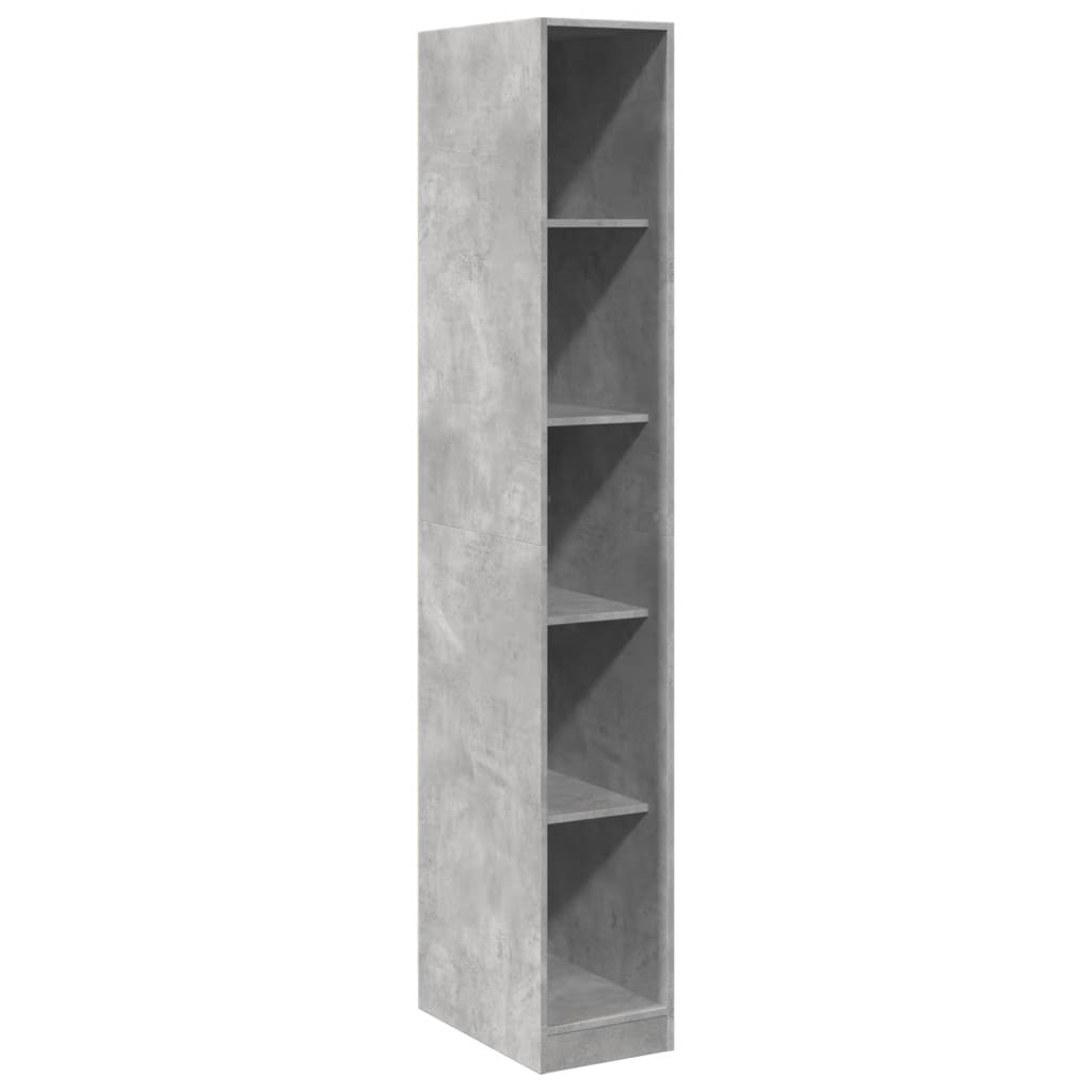 Garderobe Betonggrå 30X50X200 Cm Konstruert Tre