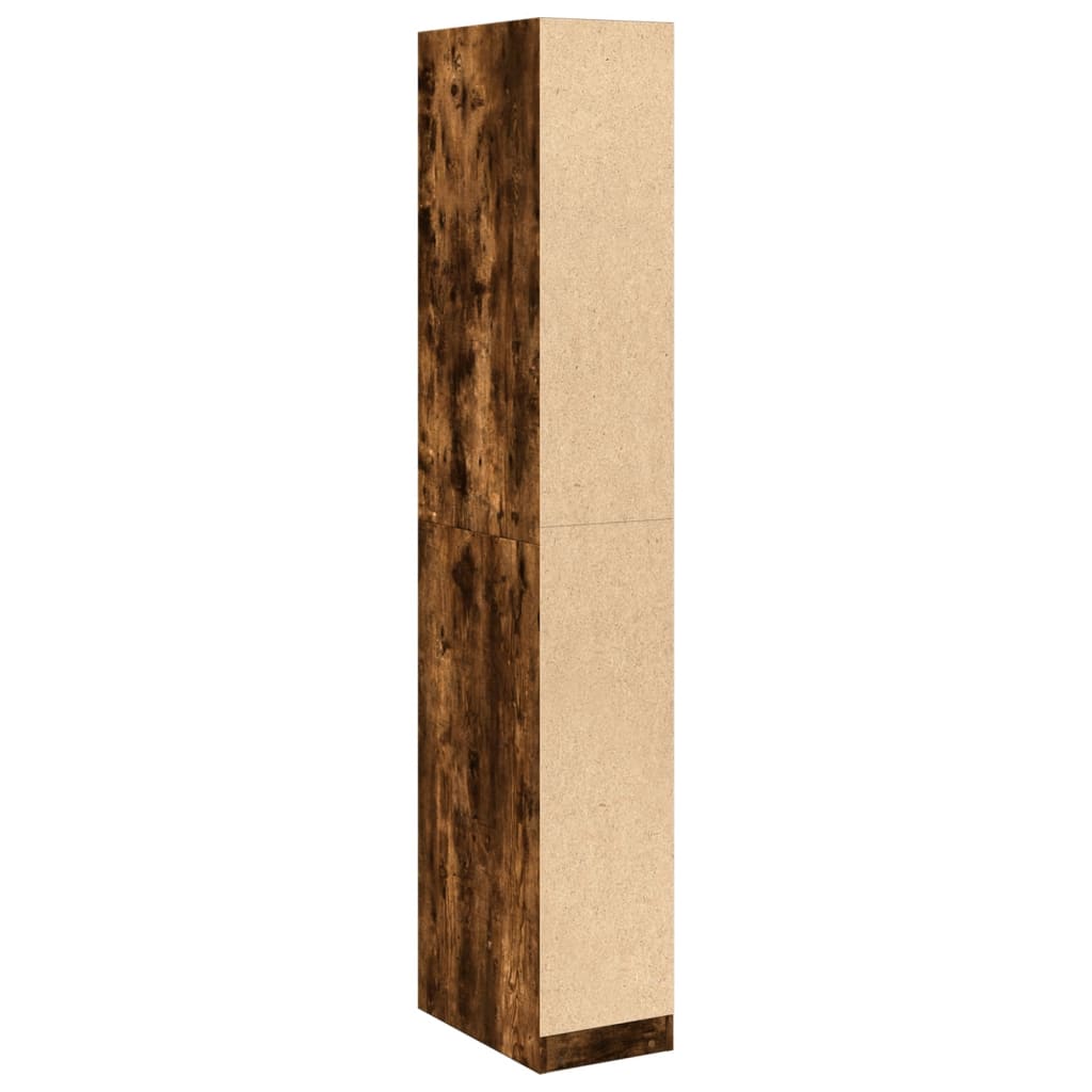 Garderobe Røkt Eik 30X50X200 Cm Konstruert Tre