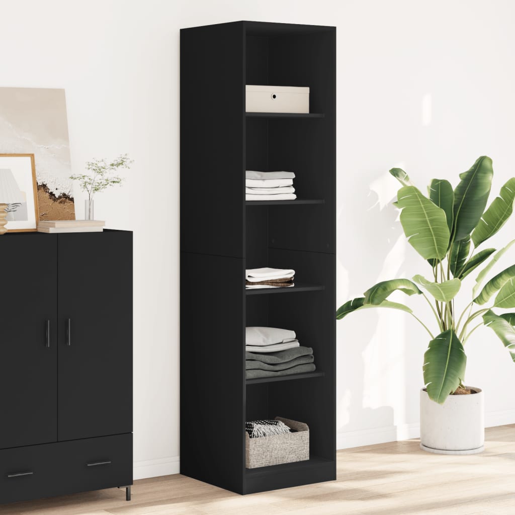 Garderobe Svart 50X50X200 Cm Sponplate