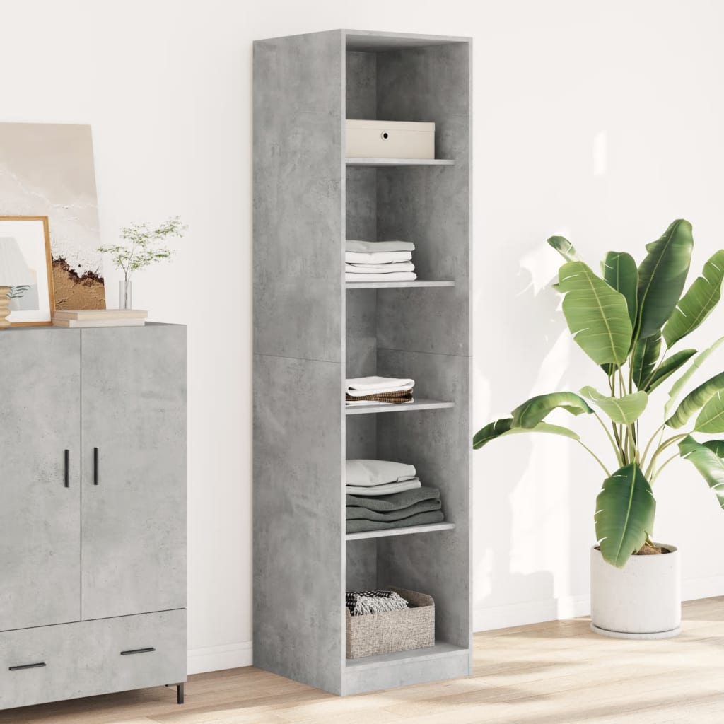 Garderobe Betonggrå 50X50X200 Cm Sponplate