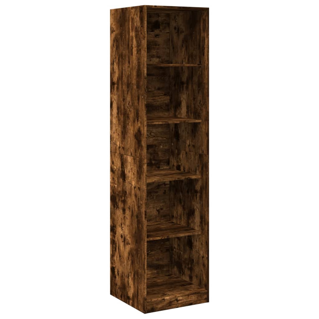 Garderobe Røkt Eik 50X50X200 Cm Konstruert Tre