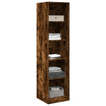 Garderobe Røkt Eik 50X50X200 Cm Konstruert Tre
