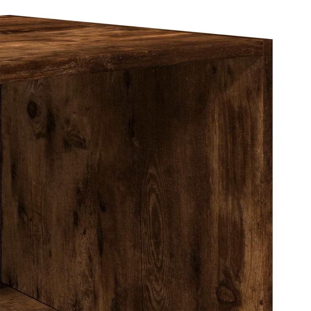 Garderobe Røkt Eik 50X50X200 Cm Konstruert Tre