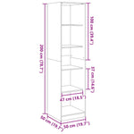 Garderobe Gammelt Tre 50X50X200 Cm Konstruert Tre