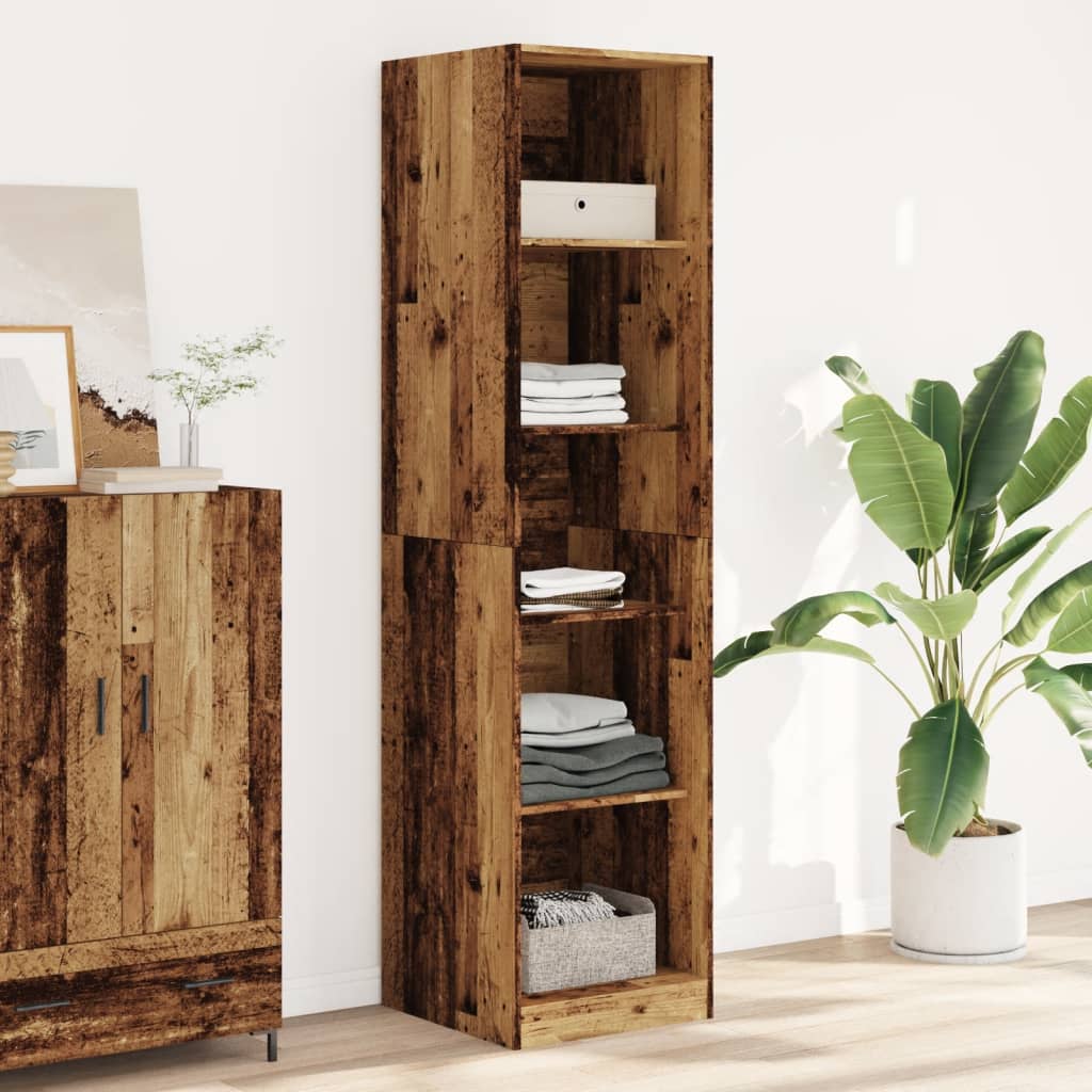 Garderobe Gammelt Tre 50X50X200 Cm Konstruert Tre