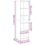 Garderobe Artisan Eik 50X50X200 Cm Konstruert Tre