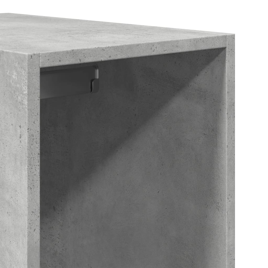 Garderobe Betonggrå 30X50X200 Cm Konstruert Tre
