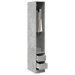 Garderobe Betonggrå 30X50X200 Cm Konstruert Tre