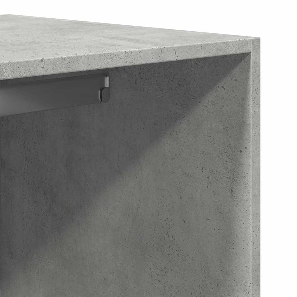 Garderobe Betonggrå 80X50X200 Cm Konstruert Tre