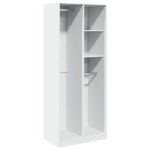 Garderobe Hvit 80X50X200 Cm Konstruert Tre